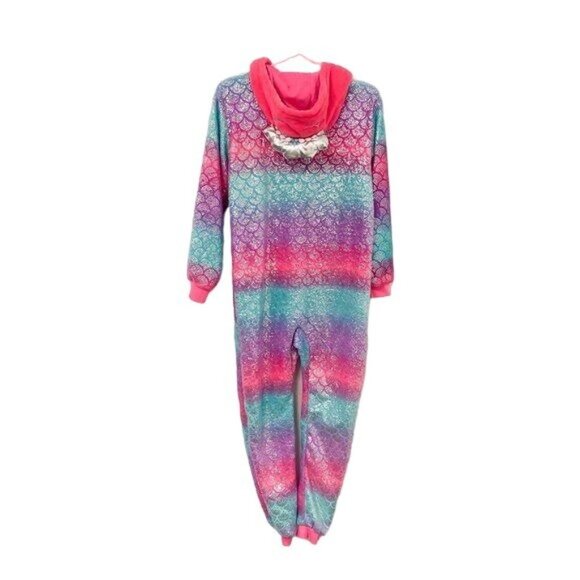 Girls Large Sleep On It Unicorn Sparkle Hoodie PJ Onesie With Footies - Picture 6 of 6